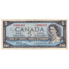 BC-39b 1954 Canada $5 Beattie-Rasminsky, E/X, Circ