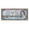 BC-39b 1954 Canada $5 Beattie-Rasminsky, L/X, Circ