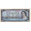BC-39b 1954 Canada $5 Beattie-Rasminsky, Z/C, F-VF (F15)