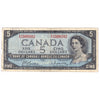 BC-39b 1954 Canada $5 Beattie-Rasminsky, C/X, Fine (F12)