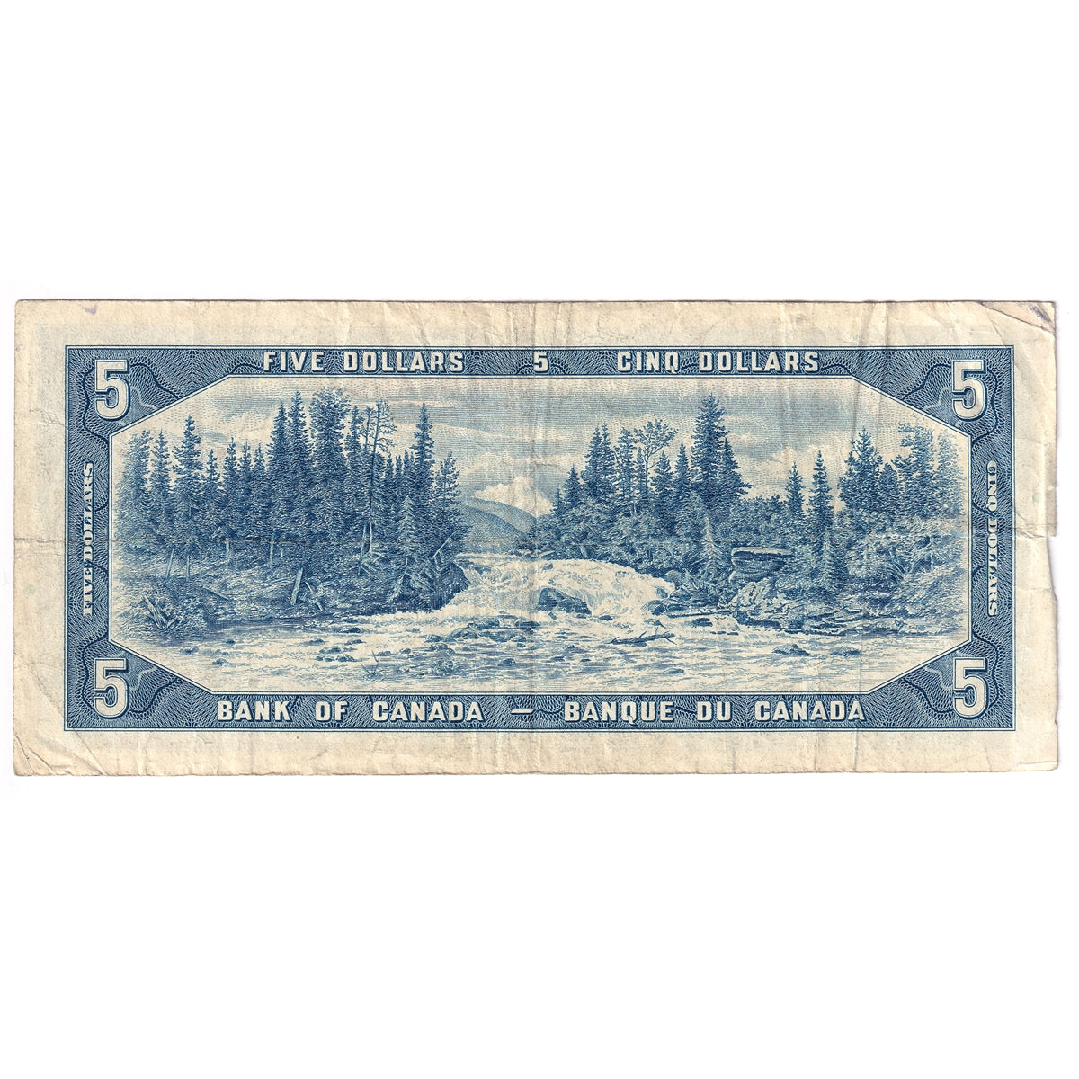 BC-39b 1954 Canada $5 Beattie-Rasminsky, C/X, Fine (F12)
