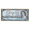 BC-39b 1954 Canada $5 Beattie-Rasminsky, R/X, AU-UNC (AU55)