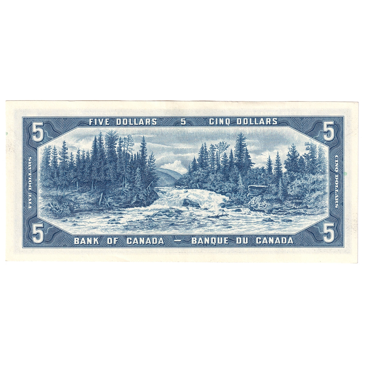 BC-39b 1954 Canada $5 Beattie-Rasminsky, R/X, AU-UNC (AU55)
