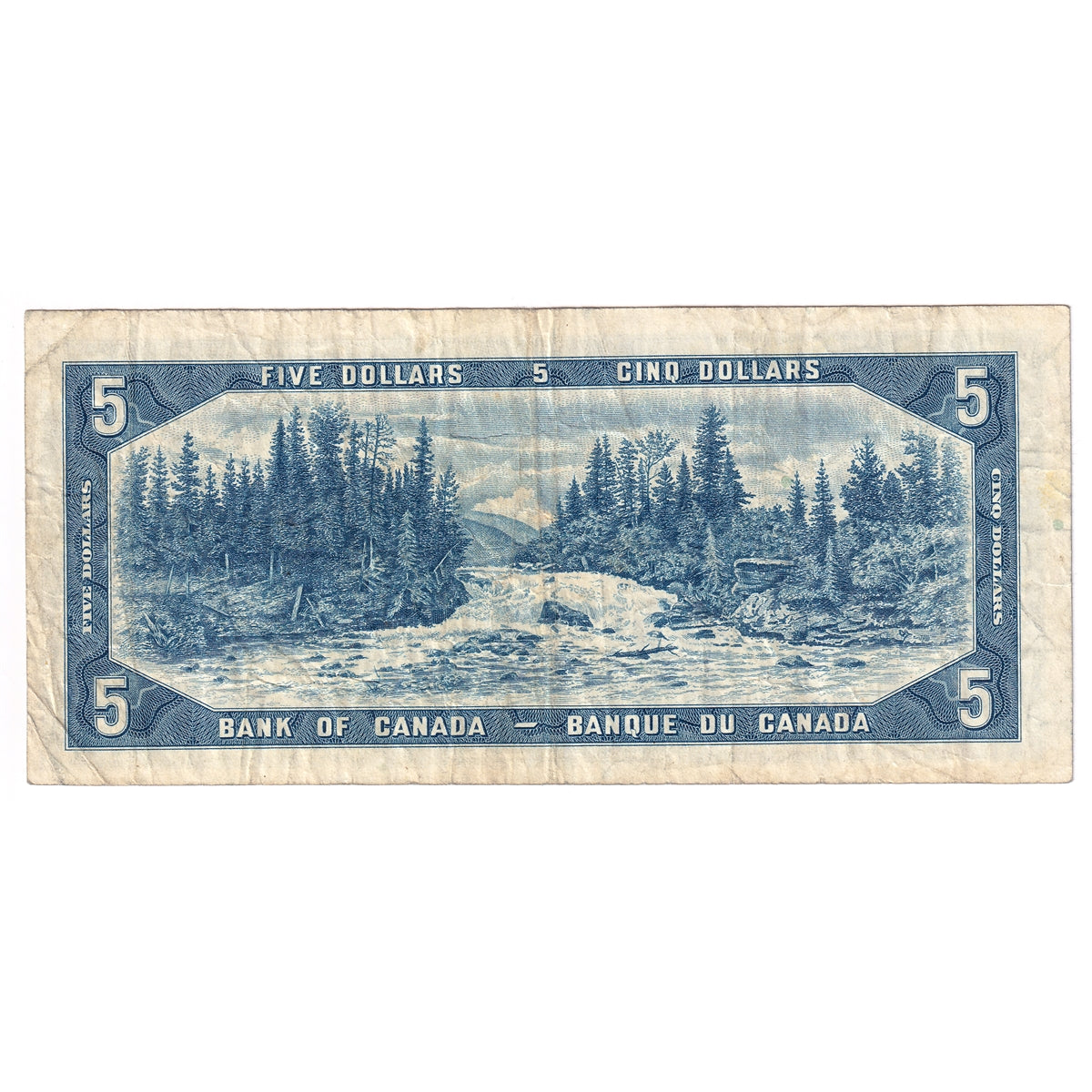 BC-39b 1954 Canada $5 Beattie-Rasminsky, O/X, F-VF (F15)