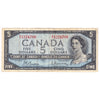 BC-39b 1954 Canada $5 Beattie-Rasminsky, R/X, Circ