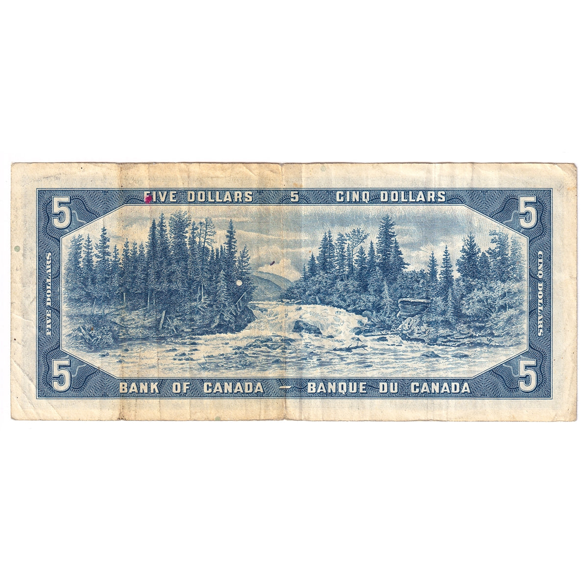 BC-39b 1954 Canada $5 Beattie-Rasminsky, R/X, Circ