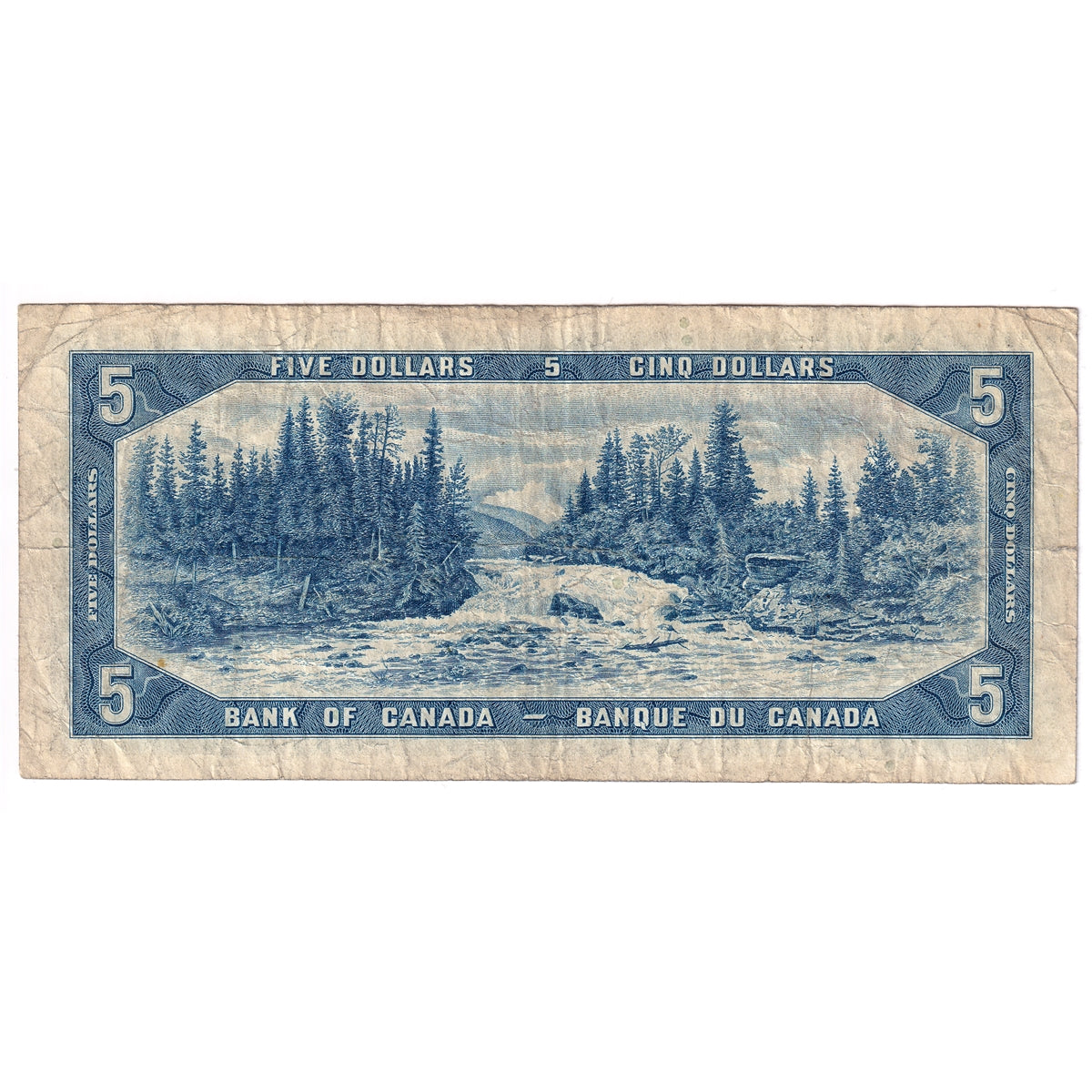BC-39bA 1954 Canada $5 Beattie-Rasminsky, *L/S, VG-F (VG10)