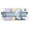BC-56b 1986 Canada $5 Thiessen-Crow, EPV, AU-UNC (AU55)