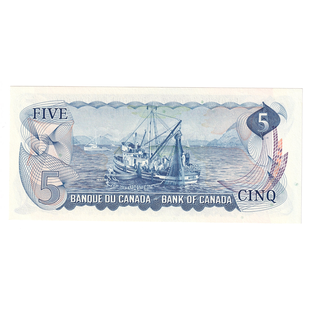 BC-48a 1972 Canada $5 Bouey-Rasminsky, CJ, Uncirculated (MS60)