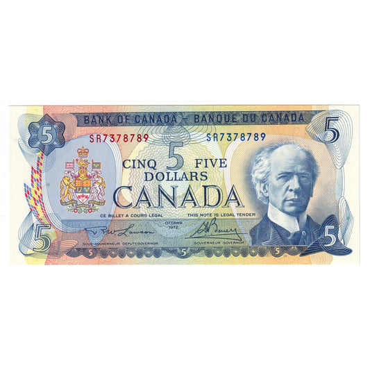 BC-48b 1972 Canada $5 Lawson-Bouey, SR, CUNC