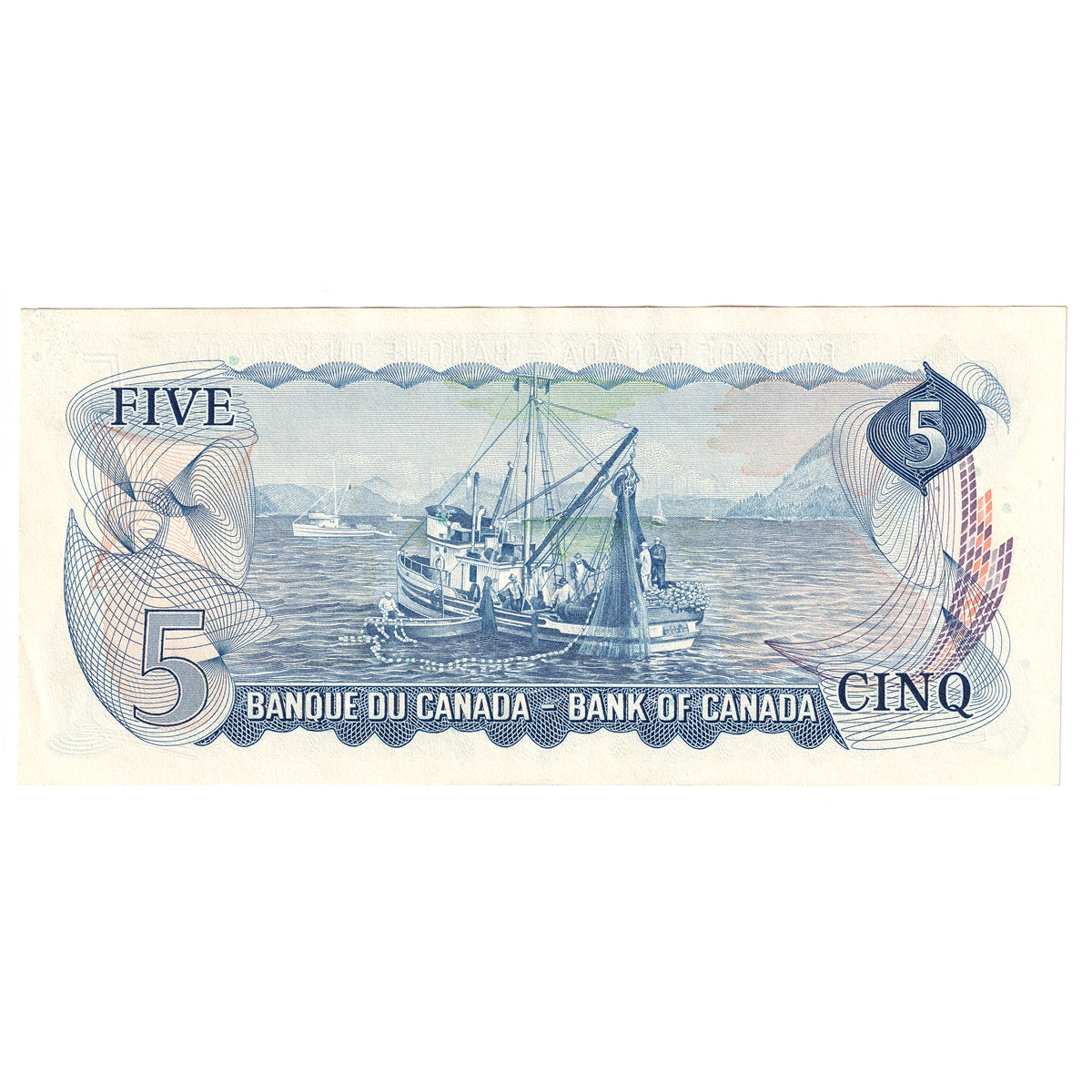 BC-48a 1972 Canada $5 Bouey-Rasminsky, CD, Almost Uncirculated (AU50)