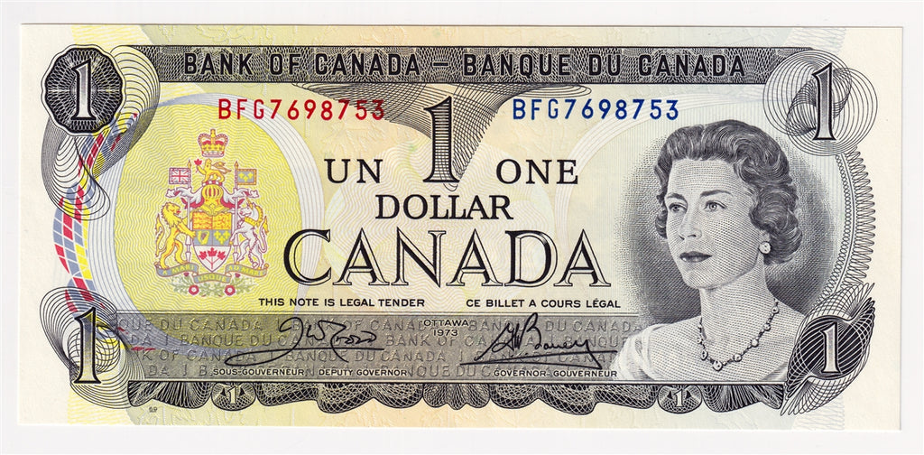 BC-46b 1973 Canada $1 Crow-Bouey, BFG, Uncirculated (MS60)