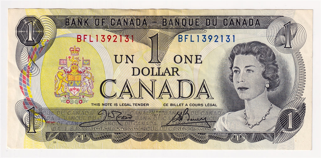 BC-46b 1973 Canada $1 Crow-Bouey, BFL, Extra Fine (EF40)