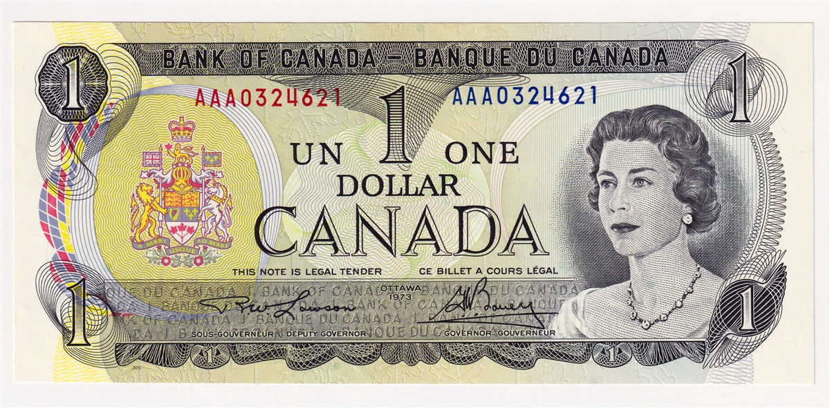BC-46a-i 1973 Canada $1 Lawson-Bouey, AAA, Choice Uncirculated (CUNC63)