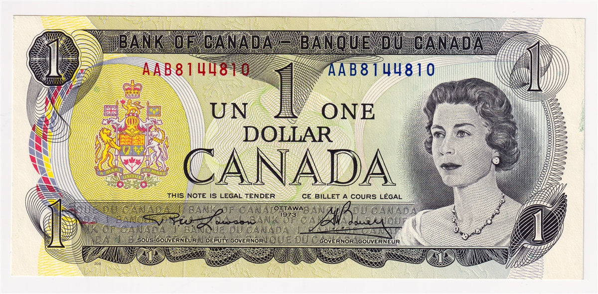 BC-46a-i 1973 Canada $1 Lawson-Bouey, AAB, Uncirculated (MS60)