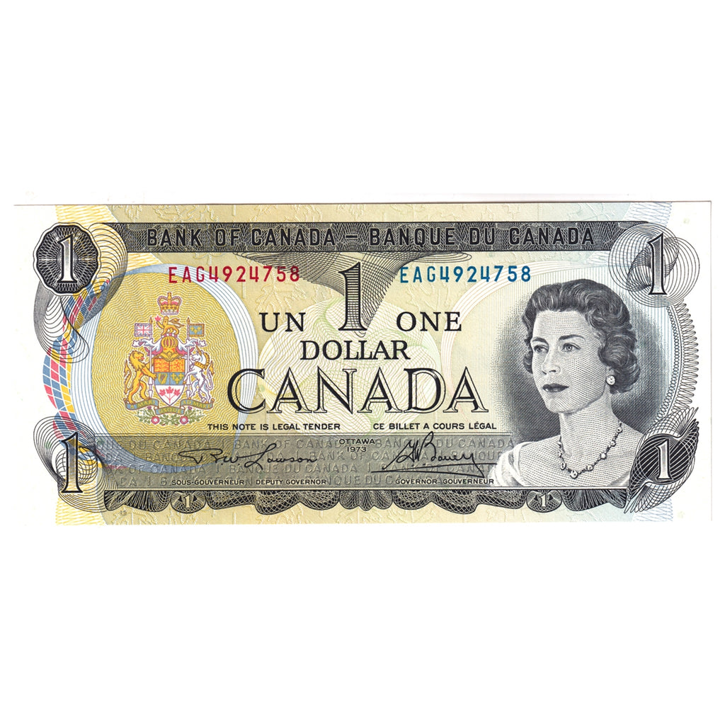 BC-46a-i 1973 Canada $1 Lawson-Bouey, EAG, Choice Uncirculated (CUNC63)