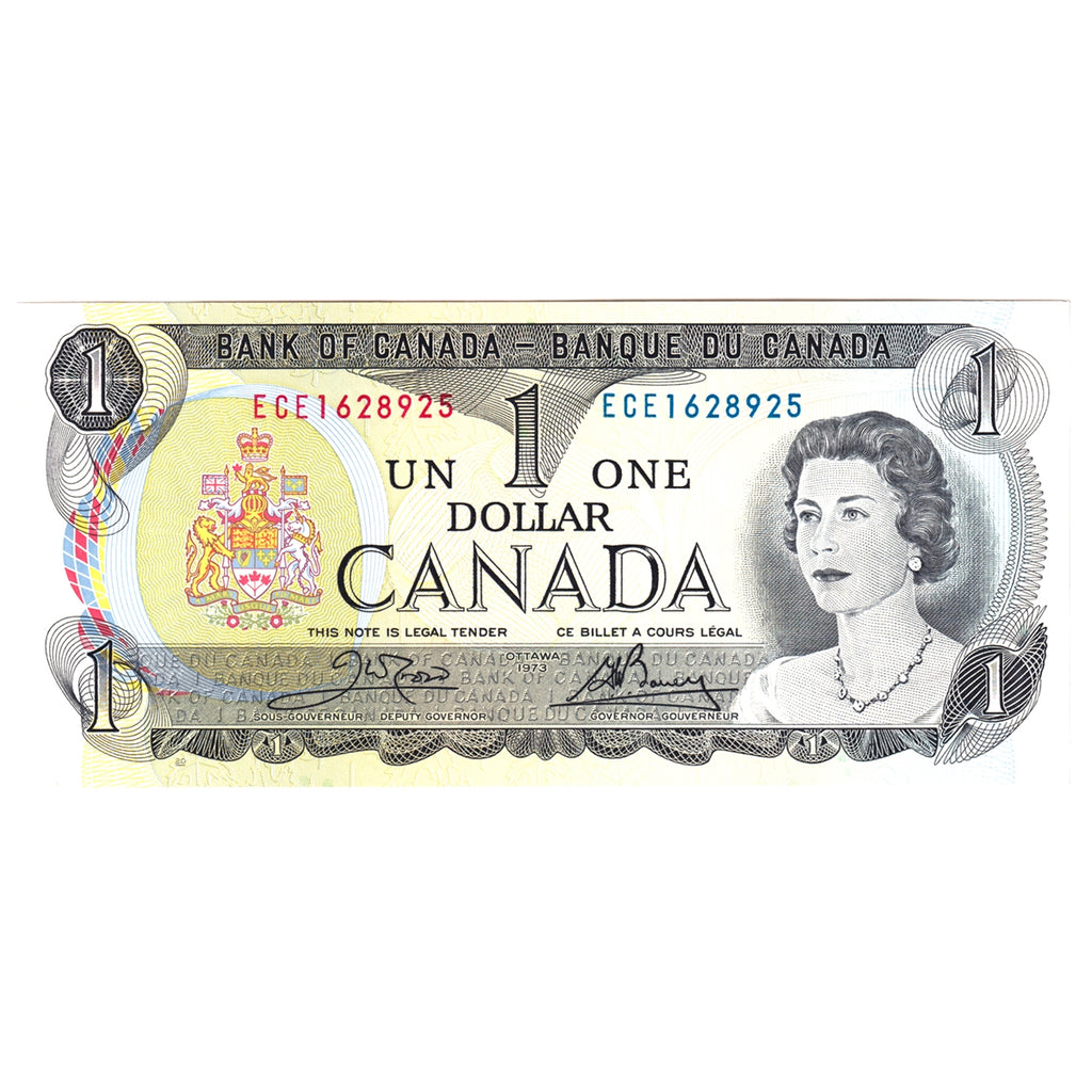BC-46b 1973 Canada $1 Crow-Bouey, ECE, Uncirculated (MS60)
