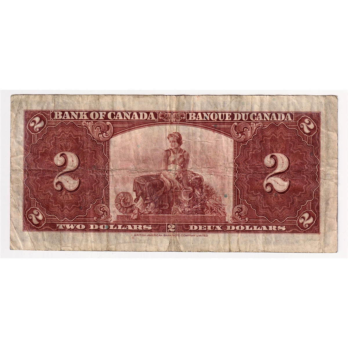BC-22b 1937 Canada $2 Gordon-Towers, E/B, F-VF (F15)