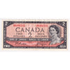 BC-38a 1954 Canada $2 Beattie-Coyne, O/B, VF-EF (VF30)