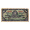 BC-21a 1937 Canada $1 Osborne-Towers, A/A, Circ