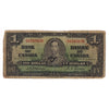 BC-21a 1937 Canada $1 Osborne-Towers, C/A, Circ