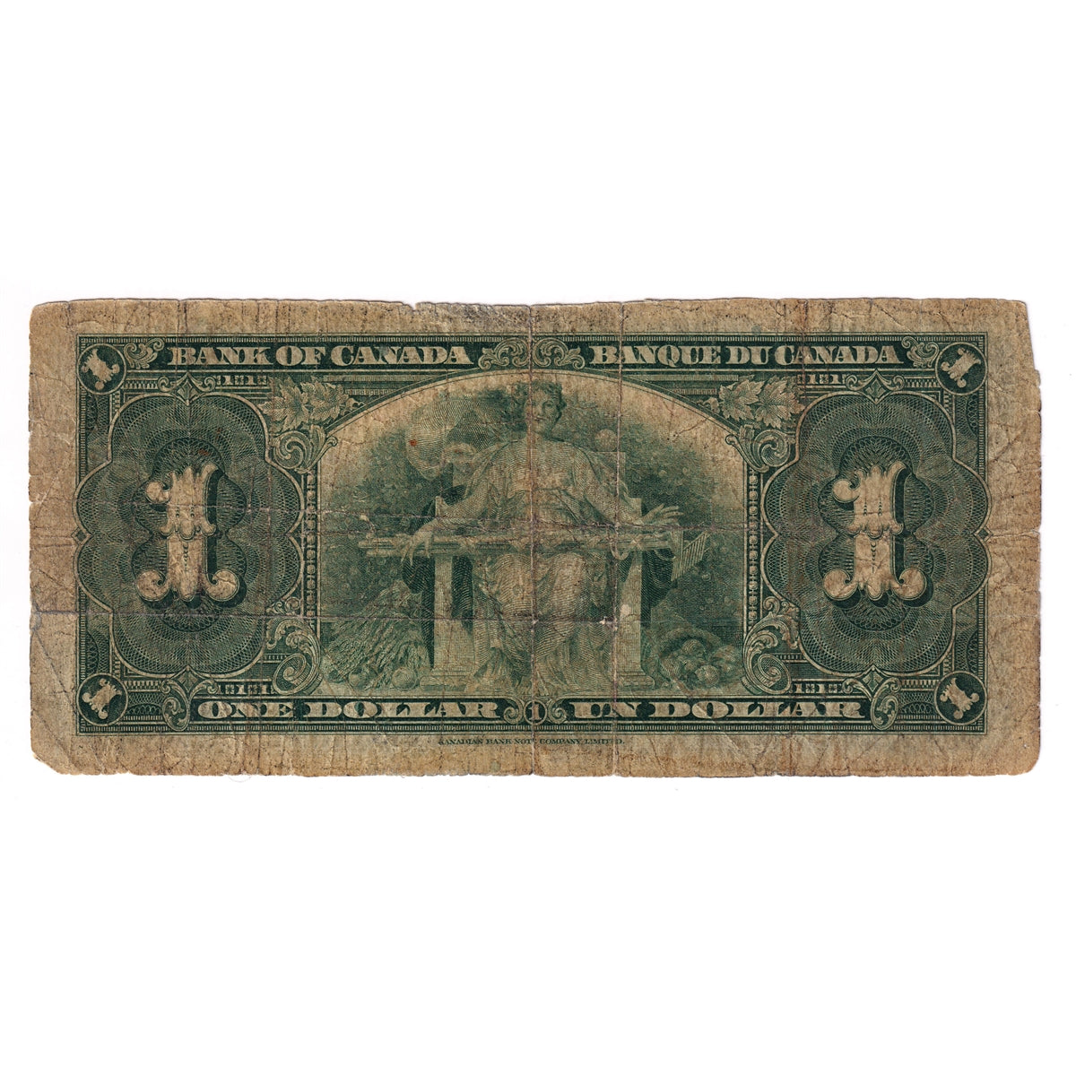 BC-21a 1937 Canada $1 Osborne-Towers, C/A, Circ