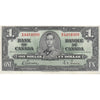 BC-21c 1937 Canada $1 Gordon-Towers, B/M, VF-EF (VF30)