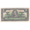 BC-21d 1937 Canada $1 Coyne-Towers, X/M, Circ