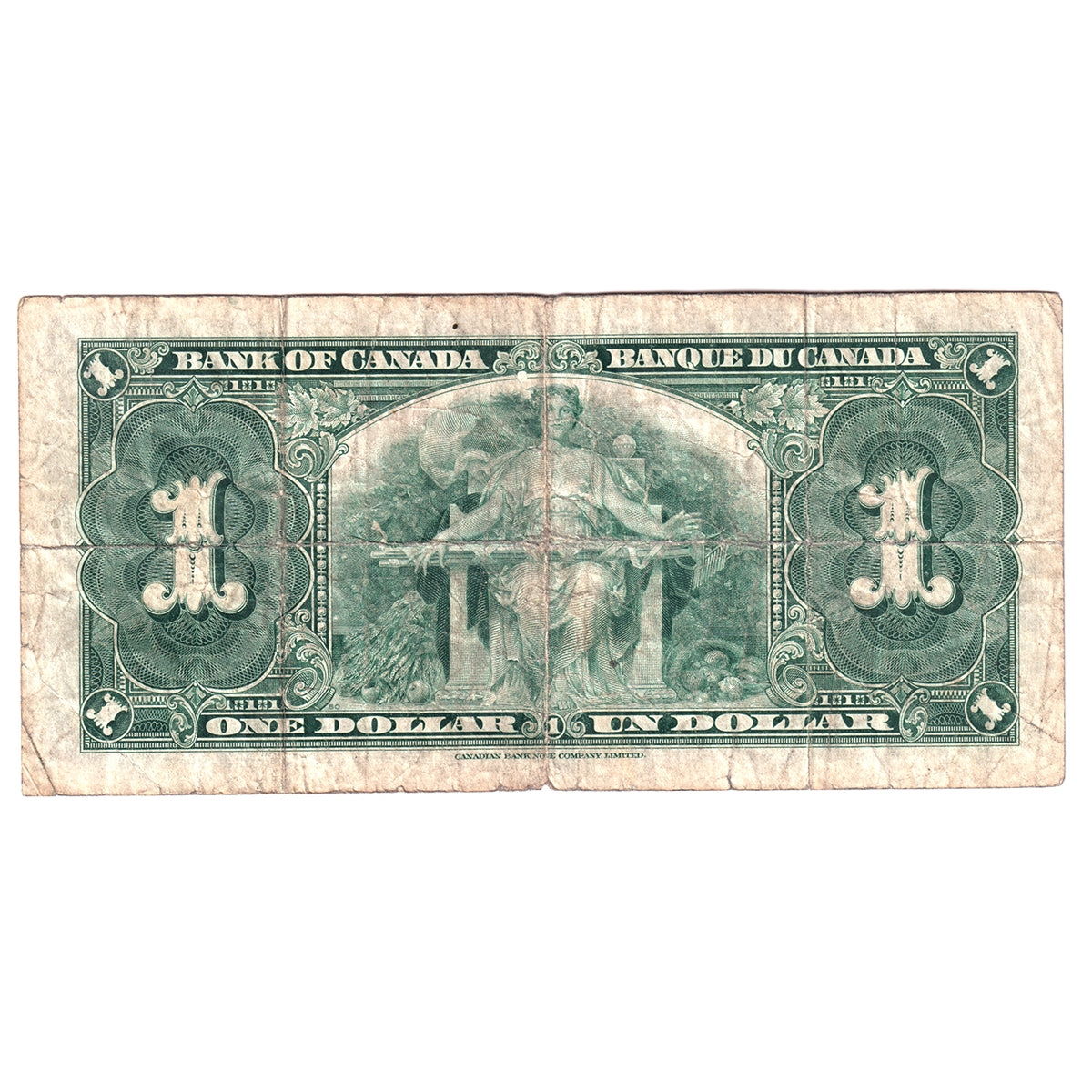 BC-21d 1937 Canada $1 Coyne-Towers, X/M, Circ