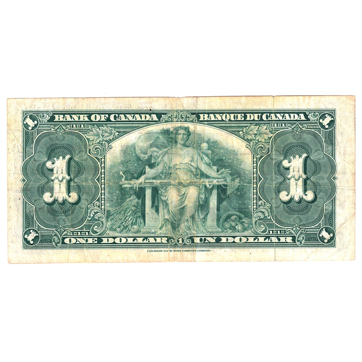 BC-21d 1937 Canada $1 Coyne-Towers, L/N, Circ