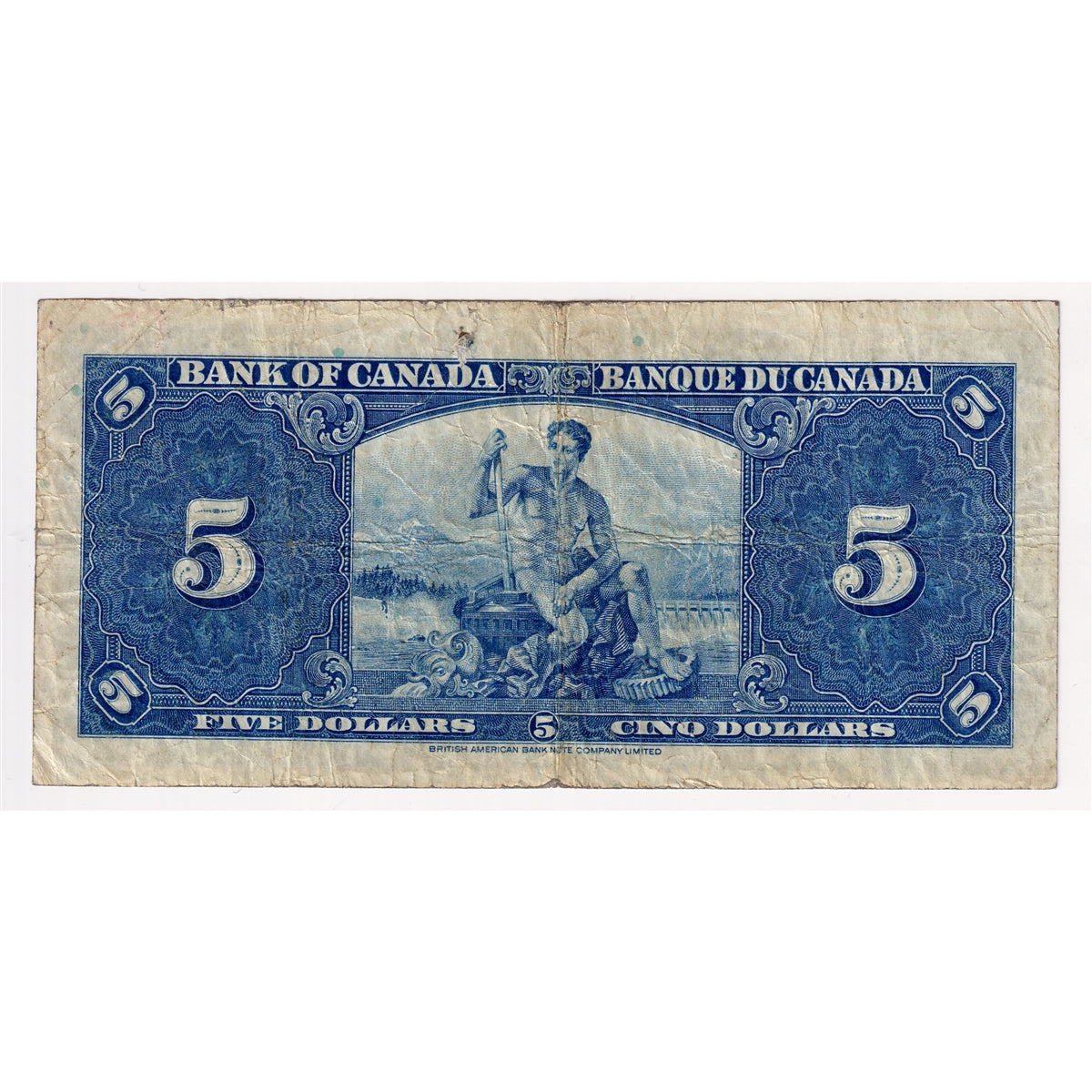 BC-23b 1937 Canada $5 Gordon-Towers, K/C, Very Good (VG8)