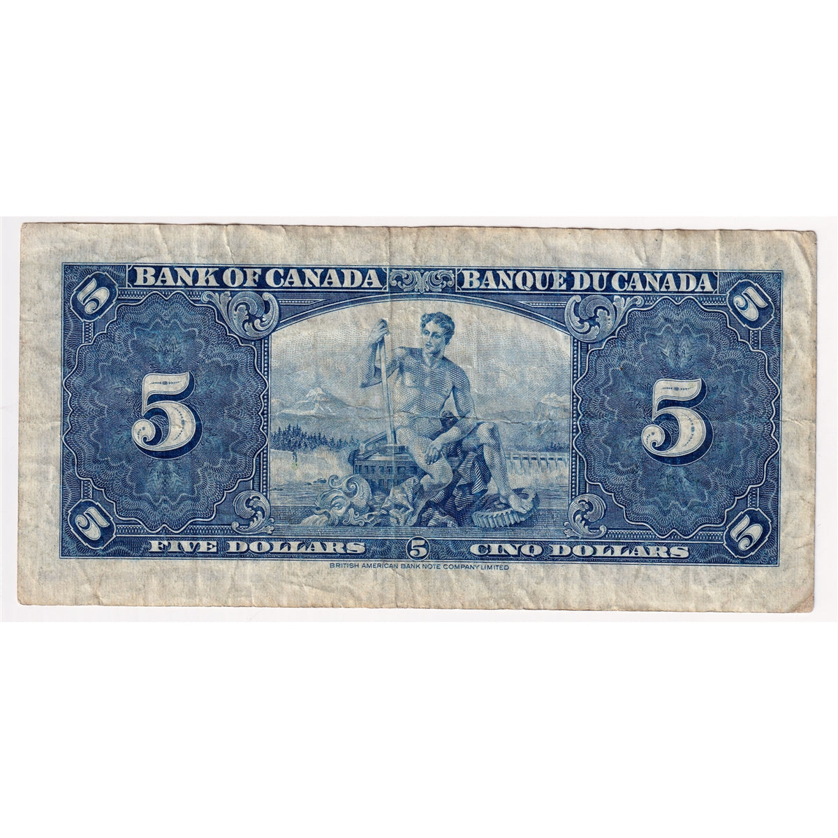 BC-23c 1937 Canada $5 Coyne-Towers, X/C, Very Fine (VF20)