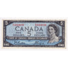 BC-39a 1954 Canada $5 Beattie-Coyne, P/C, Very Fine (VF20)