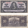 BC-24b 1937 Canada $10 Gordon-Towers, N/D, Very Fine (VF20)