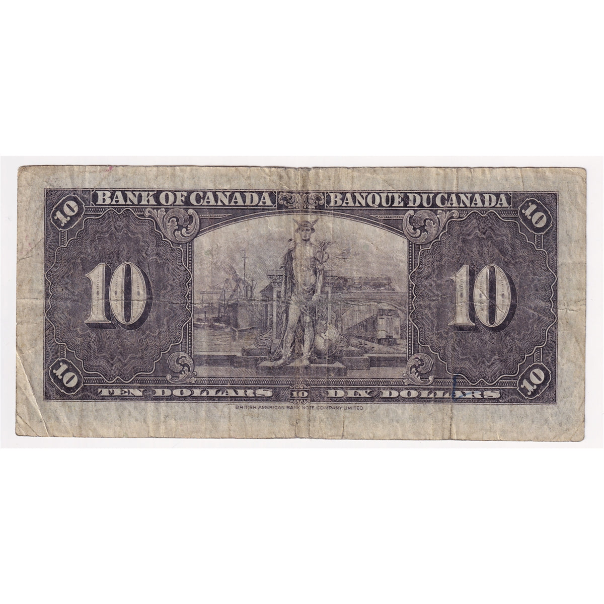 BC-24b 1937 Canada $10 Gordon-Towers, T/D, Very Good (VG8)