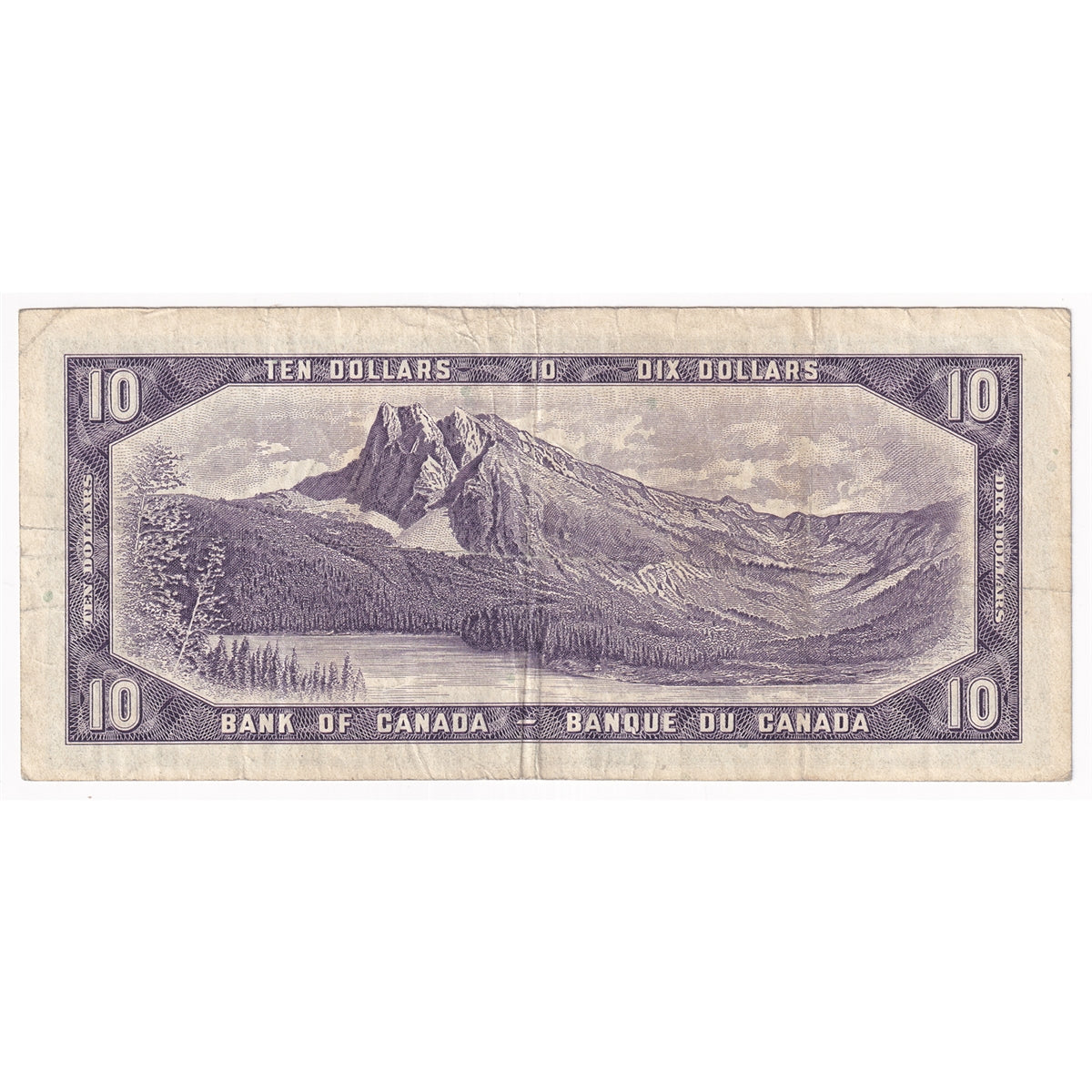 BC-40b 1954 Canada $10 Beattie-Rasminsky, F/V, F