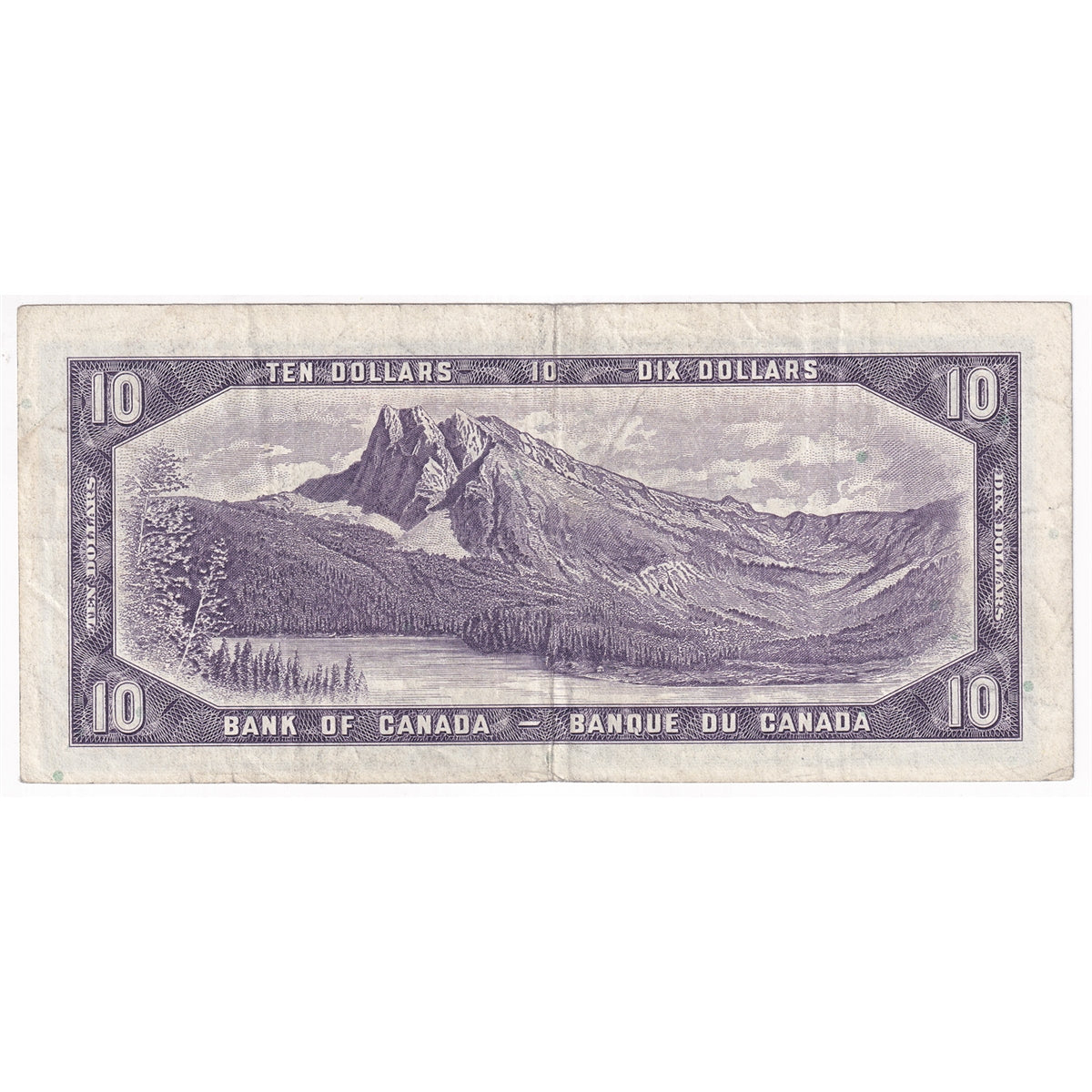 BC-40b 1954 Canada $10 Beattie-Rasminsky, R/V, F-VF (F15)
