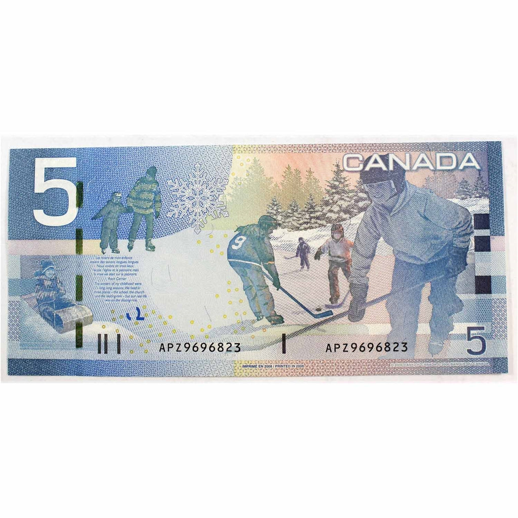 BC-67b 2008 Canada $5 Jenkins-Carney, APZ, Choice Uncirculated (CUNC63)