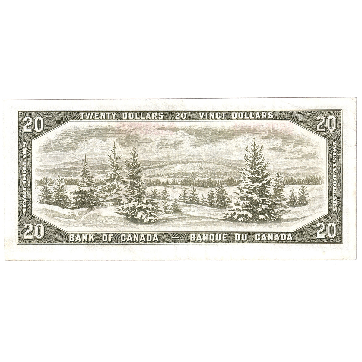 BC-41b 1954 Canada $20 Beattie-Rasminsky, B/W, Very Fine (VF20)
