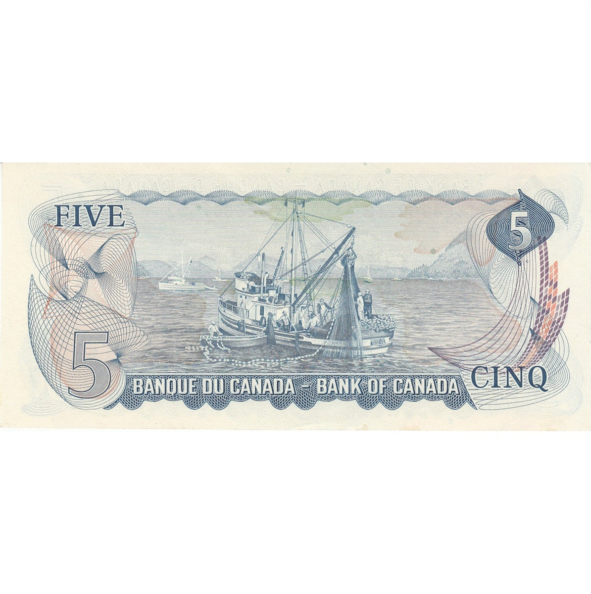 BC-48a 1972 Canada $5 Bouey-Rasminsky, CE, AU-UNC (AU55)