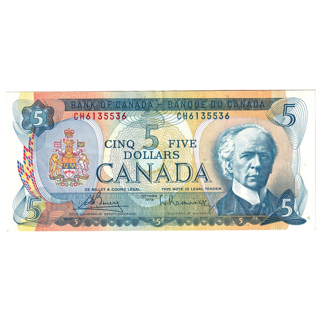 BC-48a 1972 Canada $5 Bouey-Rasminsky, CH, EF