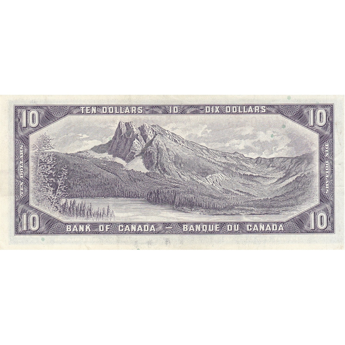 BC-40b 1954 Canada $10 Beattie-Rasminsky, M/V, Very Fine (VF20)