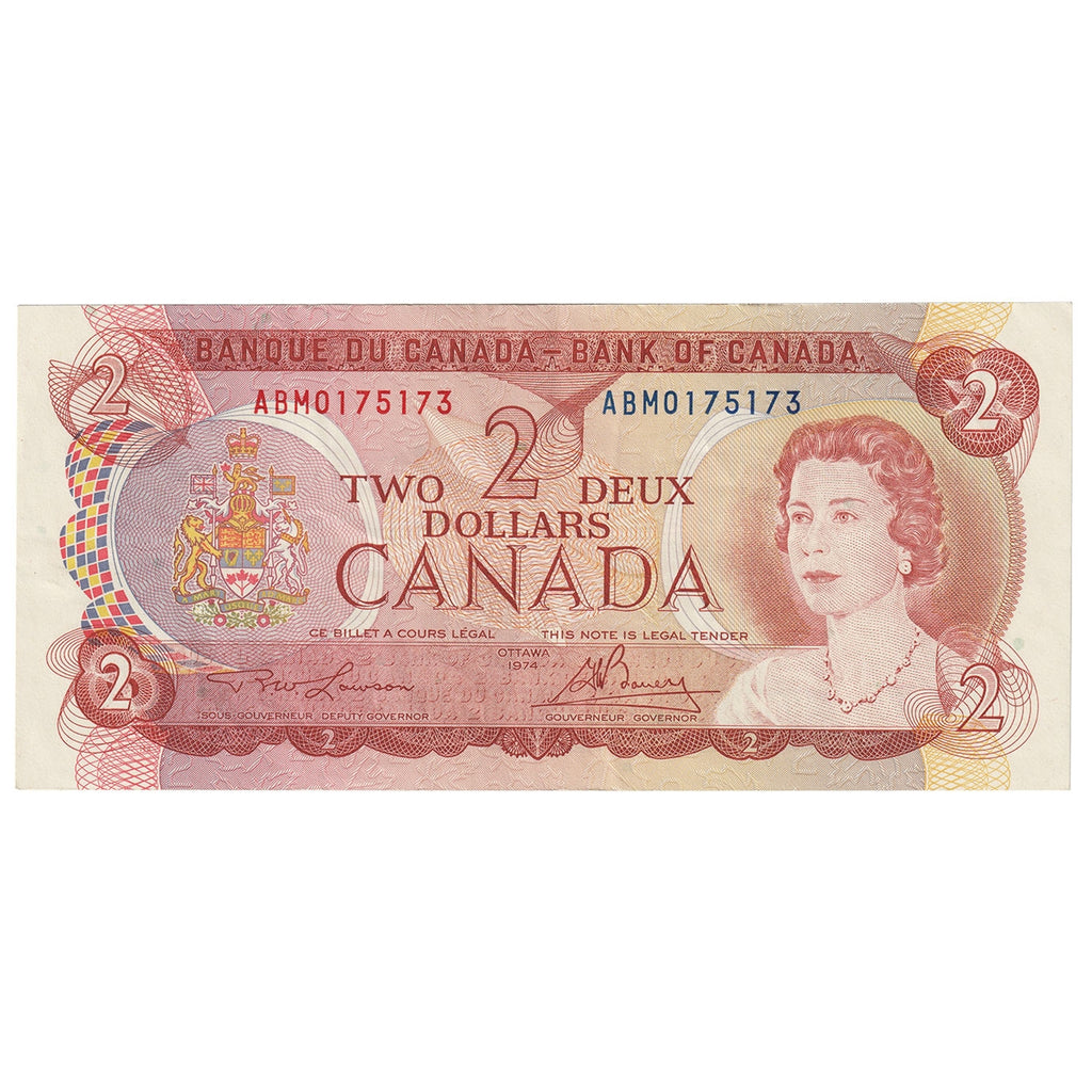 BC-47a-i 1974 Canada $2 Lawson-Bouey, ABM, CIRC