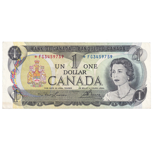 BC-46aA 1973 Canada $1 Lawson-Bouey, *FG, EF