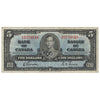 BC-23b 1937 Canada $5 Gordon-Towers, C/C, F-VF (F15)