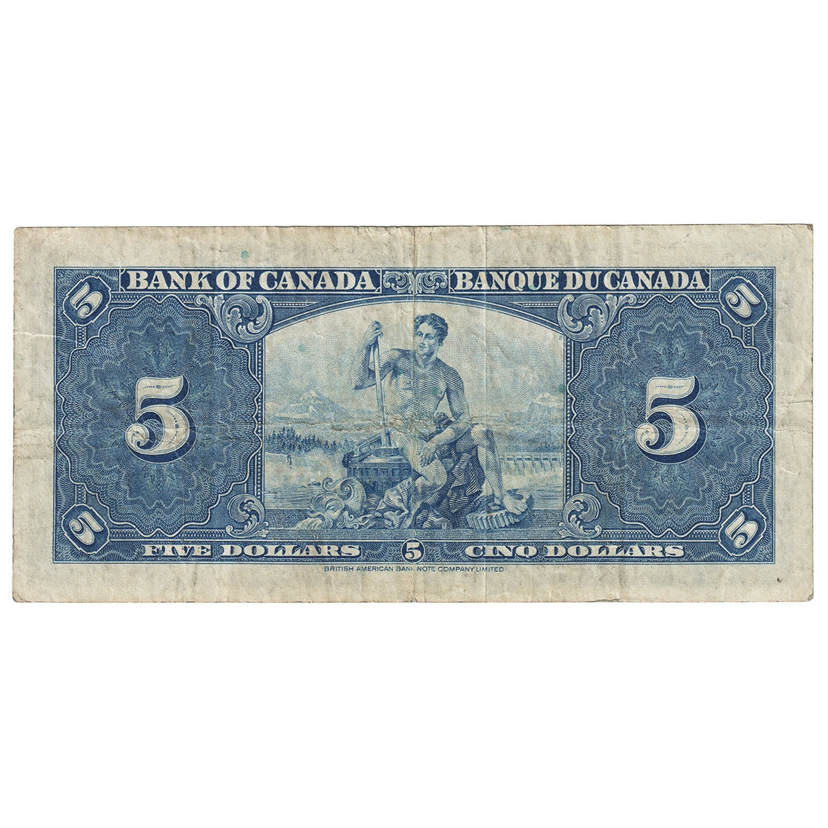 BC-23b 1937 Canada $5 Gordon-Towers, C/C, F-VF (F15)