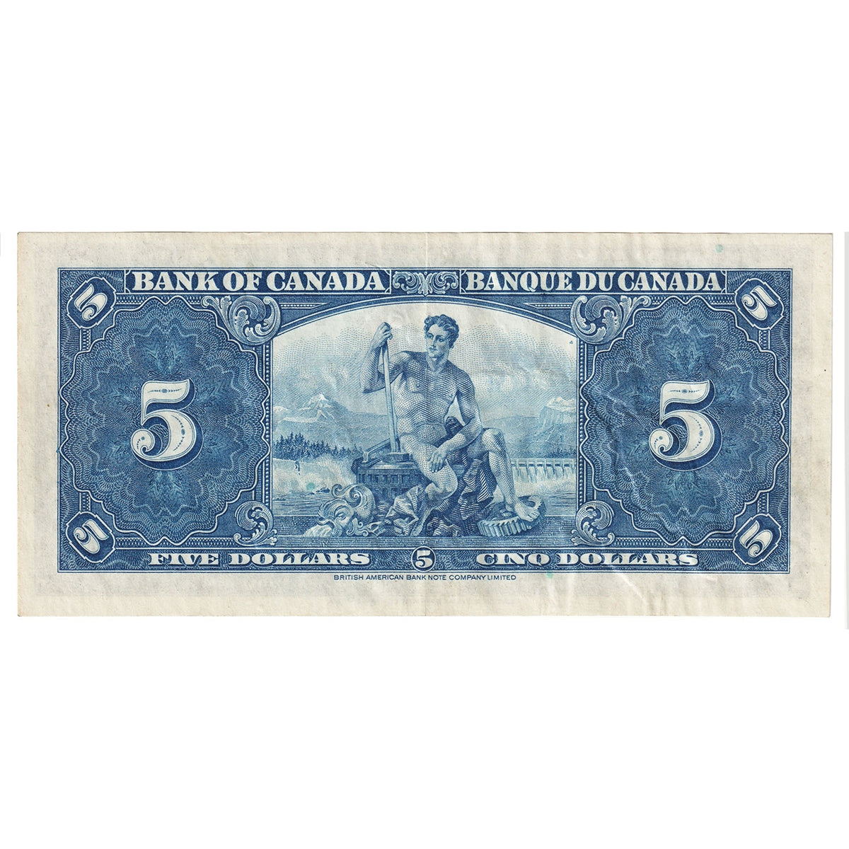 BC-23b 1937 Canada $5 Gordon-Towers, J/C, EF-AU (EF45)
