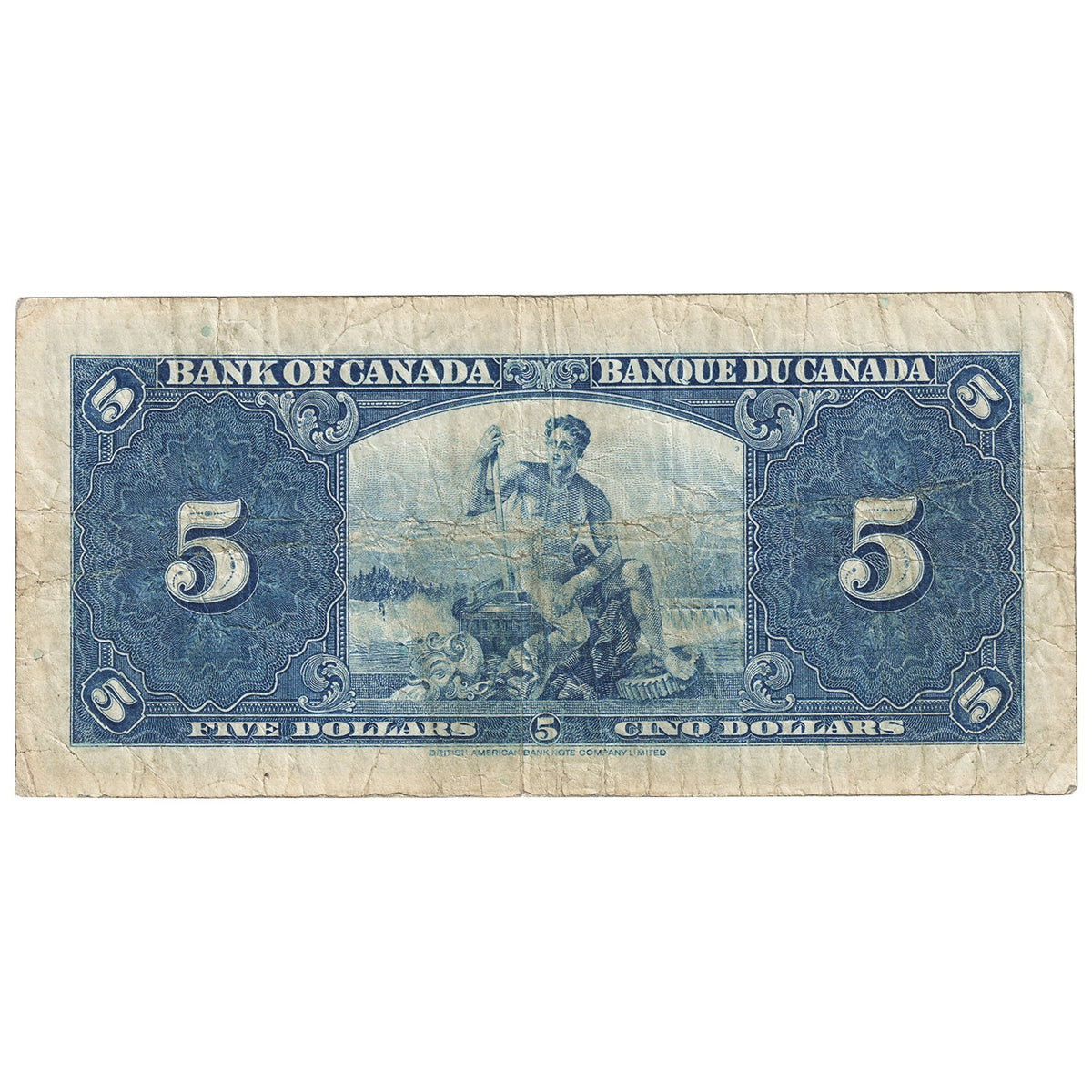 BC-23b 1937 Canada $5 Gordon-Towers, J/C, Fine (F12)