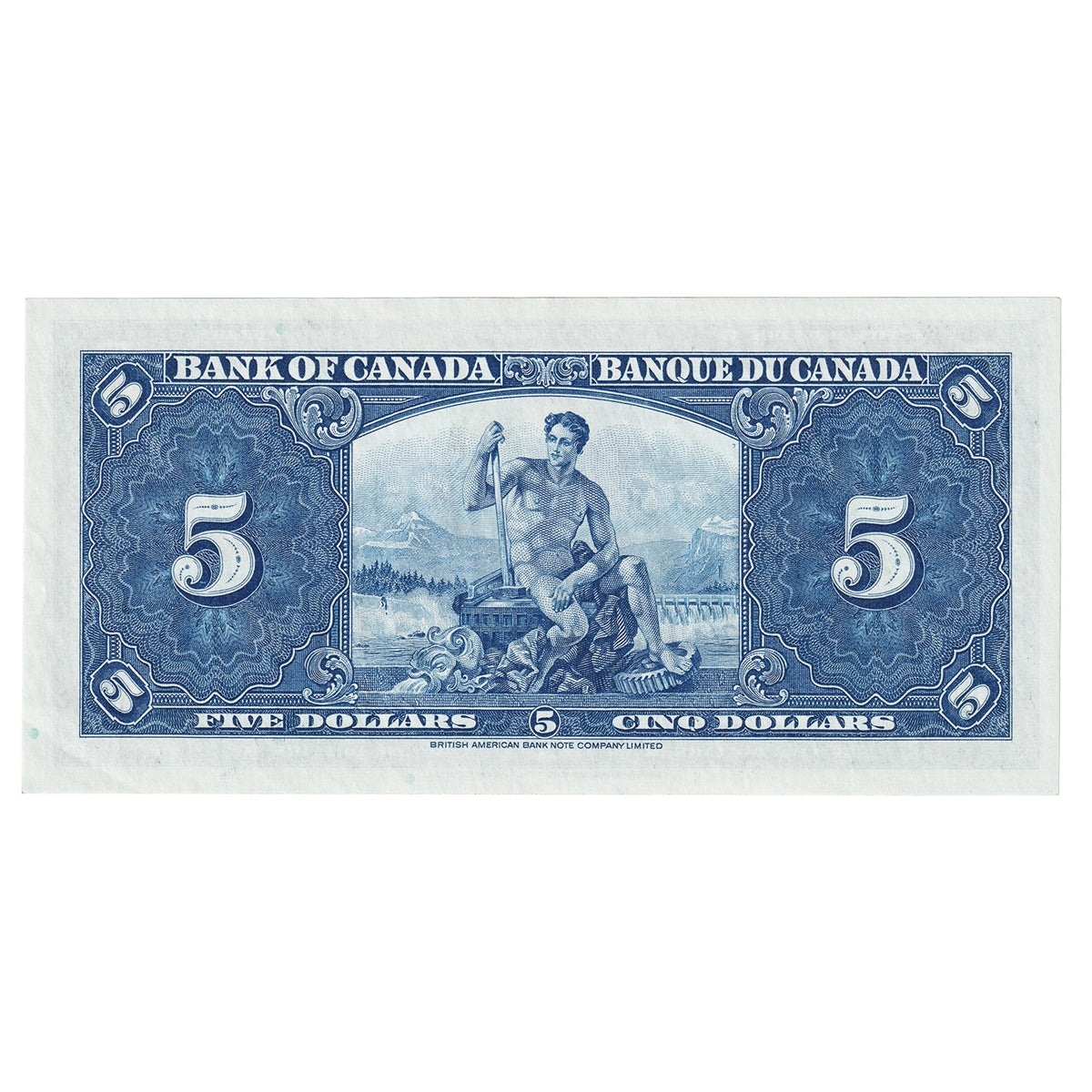 BC-23b 1937 Canada $5 Gordon-Towers, O/C, AU-UNC (AU55)