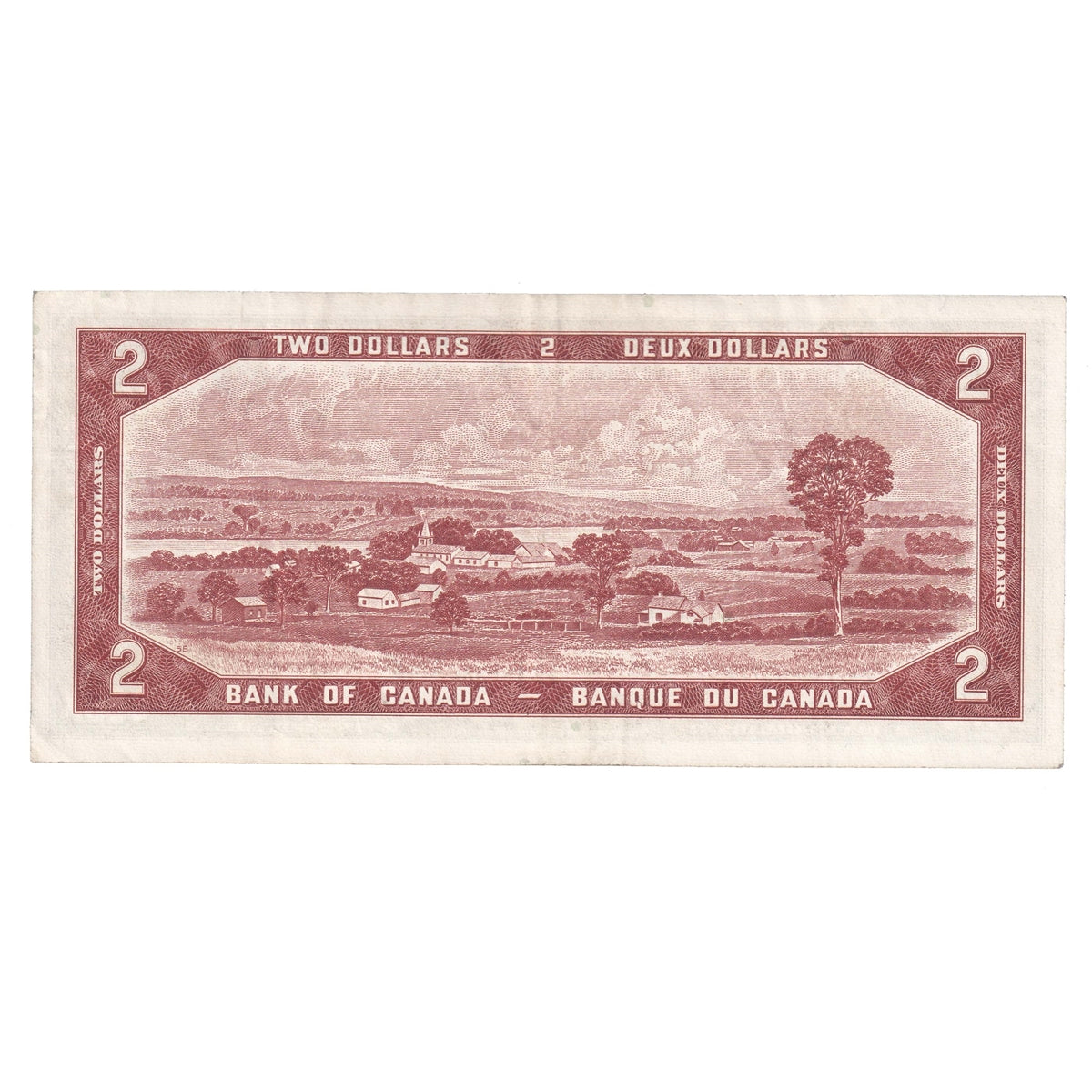 BC-38b 1954 Canada $2 Beattie-Rasminsky, C/R, VF-EF (VF30)